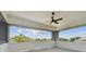 Expansive covered balcony features an open view and ceiling fan at 90 Martinique Ave, Tampa, FL 33606