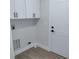 Clean, well-lit laundry area with white cabinets and modern fixtures, providing a functional space at 1537 Palmetto St, Clearwater, FL 33755