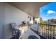 Balcony with coastal view offering seating and plenty of room to enjoy outdoor living at 1600 Gulf Blvd # 618, Clearwater, FL 33767