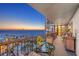 Condo balcony with seating offers stunning views of the ocean, beach, and pool at 1600 Gulf Blvd # 618, Clearwater, FL 33767