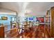 Spacious dining area with hardwood floors conveniently located next to the living room and kitchen at 1600 Gulf Blvd # 618, Clearwater, FL 33767