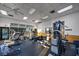 Community gym featuring modern workout equipment and mirrored walls at 1600 Gulf Blvd # 618, Clearwater, FL 33767