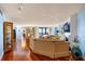 Bright living room featuring a fireplace, hardwood floors and beautiful city views at 1600 Gulf Blvd # 618, Clearwater, FL 33767