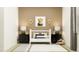 Adorable Bedroom with a white crib, dual nightstands, and a whimsical lion theme, perfect for a cozy and inviting space at 22075 Storybook Cabin Way, Land O Lakes, FL 34637