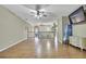 Bright, airy bonus room with hardwood floors and open layout at 3243 Ashmonte Dr, Land O Lakes, FL 34638