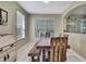 Dining area featuring a wood table, chairs, and bright natural light at 3243 Ashmonte Dr, Land O Lakes, FL 34638