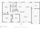Layout of the home featuring three bedrooms, two bathrooms, living spaces, and garage at 3262 Montclair Cir, North Port, FL 34287