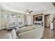 Cozy living room features modern floors, wooden accent wall, and a decorative knight at 4462 2Nd S Ave, St Petersburg, FL 33711