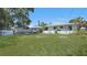 Spacious backyard featuring a lush lawn and partial fencing, offering ample room for activities at 5000 18Th S Ave, Gulfport, FL 33707