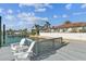 Relaxing waterfront view from the private dock with comfortable seating, perfect for enjoying scenic sunsets and boating at 854 Harbor Is, Clearwater, FL 33767