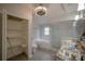 Bathroom with double vanity, glass shower, and separate soaking tub at 2305 S Hesperides St, Tampa, FL 33629