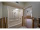 Bathroom showing a new tub shower and the remodel in progress at 2305 S Hesperides St, Tampa, FL 33629