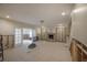 Large living area with stone fireplace undergoing remodel with open floorplan at 2305 S Hesperides St, Tampa, FL 33629