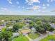 Aerial view of the neighborhood, showcasing the home's location and surrounding green spaces at 2401 Havana Dr, Clearwater, FL 33764