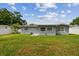 Spacious backyard featuring a well-maintained lawn, offering plenty of room for recreation and gardening at 2401 Havana Dr, Clearwater, FL 33764