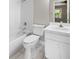 Bright bathroom with a shower/tub combo and vanity at 273 Countryside Key Blvd, Oldsmar, FL 34677