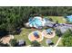 This aerial view showcases the community playground and splash pad at 2819 Cordoba Ranch Blvd, Lutz, FL 33559