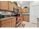 Kitchen features stainless steel appliances, granite countertops, and light wood cabinets at 3148 Sago Point Ct, Land O Lakes, FL 34639
