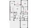Floor plan of the first floor, showing the dining room, kitchen, great room, garage, foyer, porch and bedroom at 3405 Lumber Falls Dr, Plant City, FL 33565