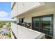 Balcony with an outdoor dining set and a great view of the tree tops at 4141 Bayshore Blvd # 1204, Tampa, FL 33611