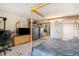 Bedroom with four-poster bed, safe, and mirrored closet at 4141 Bayshore Blvd # 1204, Tampa, FL 33611