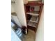 Inside storage closet with shelving and room for tools and paint at 4715 Bay Ne St # 235, St Petersburg, FL 33703