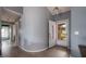 Inviting entryway with wood-look floors and a view of the front door at 502 36Th W St, Palmetto, FL 34221