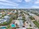 Expansive aerial view of a coastal neighborhood, featuring beautiful homes, swimming pools, and serene waterways at 504 69Th St, Holmes Beach, FL 34217