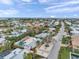 Stunning aerial view showcasing a residential area with lush greenery, waterfront access, and scenic ocean vistas at 504 69Th St, Holmes Beach, FL 34217