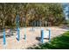 Outdoor exercise equipment encourages fitness and wellness with a variety of stations for a full-body workout at 5269 Karlsburg Pl, Palm Harbor, FL 34685