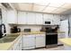 Well-equipped kitchen with white cabinetry, modern appliances, and ample counter space at 5575 Gulf Blvd # 421, St Pete Beach, FL 33706