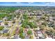 Aerial view showcasing a home with tree coverage in a well-maintained residential neighborhood at 7703 W Hiawatha St, Tampa, FL 33615