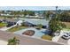 Scenic aerial view of the home showcasing lush landscaping and a desirable waterfront neighborhood at 7919 Causeway S Blvd, St Petersburg, FL 33707