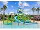 View of a colorful splash pad with slides and water features in the Connerton community at 8953 Gallantree Pl, Land O Lakes, FL 34637