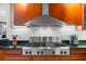 Gourmet kitchen featuring stainless steel appliances, granite countertops, and custom cabinetry at 1058 Roundstone Pl, Palm Harbor, FL 34683