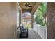 Cozy front porch with a ceiling fan and comfortable bench seating at 12215 Adventure Dr, Riverview, FL 33579