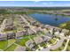 Aerial view of the property showcasing the house, pool, backyard, and surrounding neighborhood at 13102 Foxtail Fern Dr, Riverview, FL 33579