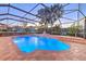Inviting screened-in pool with brick pavers, fountain and lights creating a relaxing backyard retreat at 1408 Brilliant Cut Way, Valrico, FL 33594