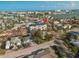 Aerial view of the property's proximity to the bay, showcasing the neighborhood and nearby cityscape at 187 145Th E Ave # 3, Madeira Beach, FL 33708