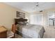 This bedroom with ceiling fan features neutral tones and plenty of storage at 19029 Us Highway 19 N # 26-204, Clearwater, FL 33764