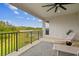 Enjoy a relaxing outdoor space with lounge chairs and peaceful views from this covered patio at 19719 Cypress Bridge Dr, Odessa, FL 33556