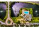 Aerial view of community pool, clubhouse, and waterways in a well-maintained neighborhood at 2333 Feather Sound Dr # B511, Clearwater, FL 33762