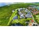 An aerial view of a condo community near golf course, lakes, and waterways at 2333 Feather Sound Dr # B511, Clearwater, FL 33762