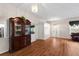 Welcoming entryway with wood floors and decorative furnishings at 2803 Bent Leaf Dr, Valrico, FL 33594