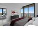 Beautiful bedroom with a balcony overlooking the city with gorgeous water views at 2912 W Santiago St # 1401, Tampa, FL 33629