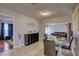 Open concept dining room with a view to the living room at 4722 Millpond Ln, Tampa, FL 33624