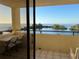 Balcony overlooking a scenic waterfront view with seating at 5915 Sea Ranch Dr # 512, Hudson, FL 34667