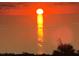 A mesmerizing sunset over the ocean, casting a warm, golden glow on the tranquil waters at 5915 Sea Ranch Dr # 512, Hudson, FL 34667