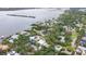 Overhead view of the neighborhood featuring tree-lined streets, waterfront properties, and serene bay views at 8238 30Th N Ave, St Petersburg, FL 33710