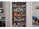 Spacious pantry closet with wire shelving, providing plenty of storage for food and household items at 11704 Castine St, New Port Richey, FL 34654